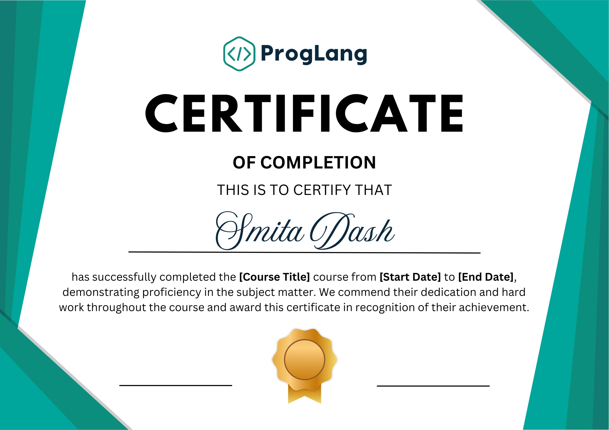 Certificate of Achievement